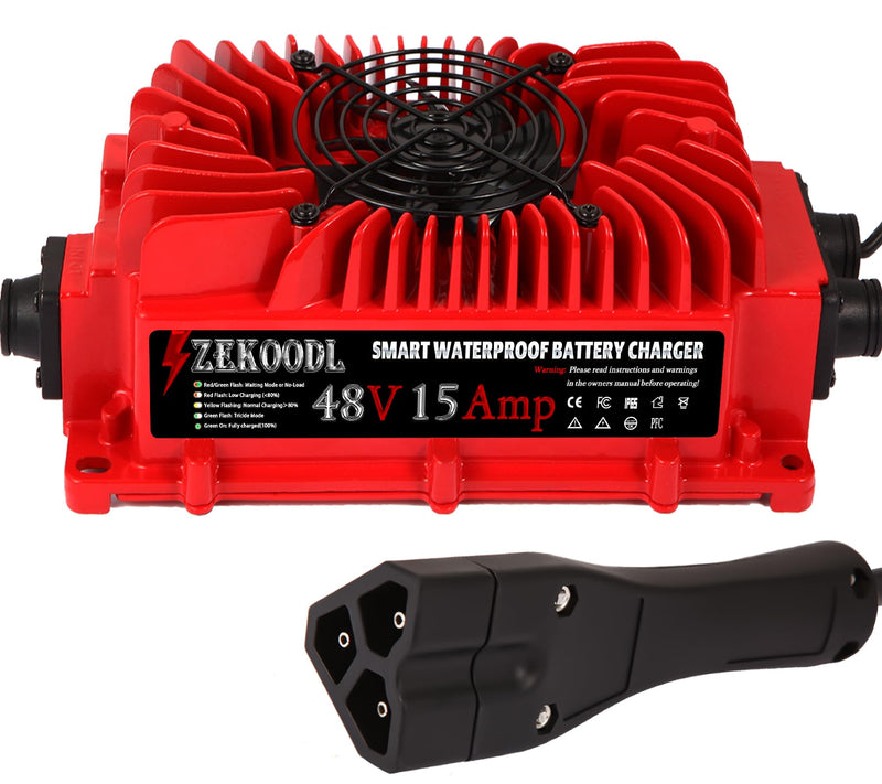 Load image into Gallery viewer, ZEKOODL 48 Volt Golf Cart Battery Charger for EZGO RXV &amp; TXT, 15 AMP
